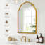 Armoire de salle de bain arquée à cadre perlé-1792525444