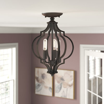 Oswald 3-Light 11" Flush Mount in Bronze