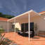Auvent de patio en pente blanc-24737633