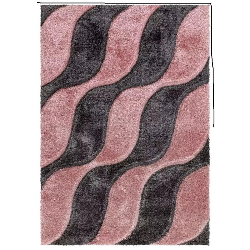 Geometric Shag Area Rug, Rectangle 120 x 170 cm