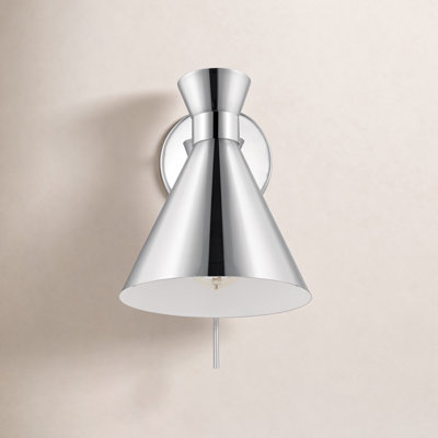 Puliafico Single Light Dimmable Plug-in Armed Sconce
