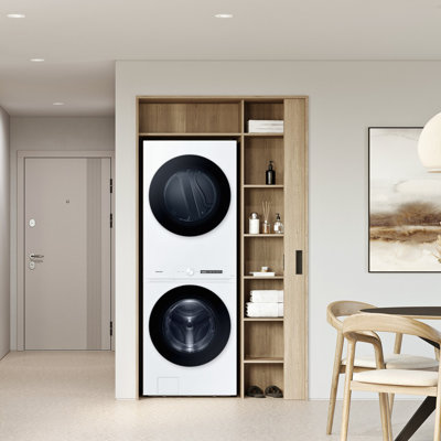 Samsung Bespoke AI Laundry Hub 4.6 cu. ft. Single Unit Washer and 7.6 cu. ft. Gas Dryer