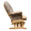 Fauteuil d'appoint oscillant en microfibre avec repose-pieds Benton