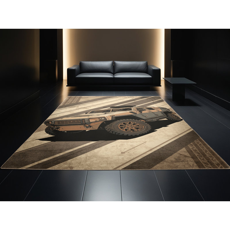 Tapis rustique lavable à la machine Mendon Desert Patrol, 3 X 5