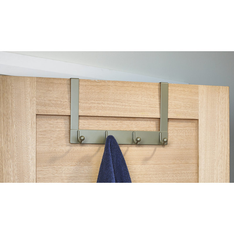 Utility Wall Mounted Coat Rack, Matte Nickel