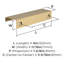 Poignée d'armoire en bronze champagne de 4 po (102 mm) Streamline Tab - paquet de 10-111778367-111778369
