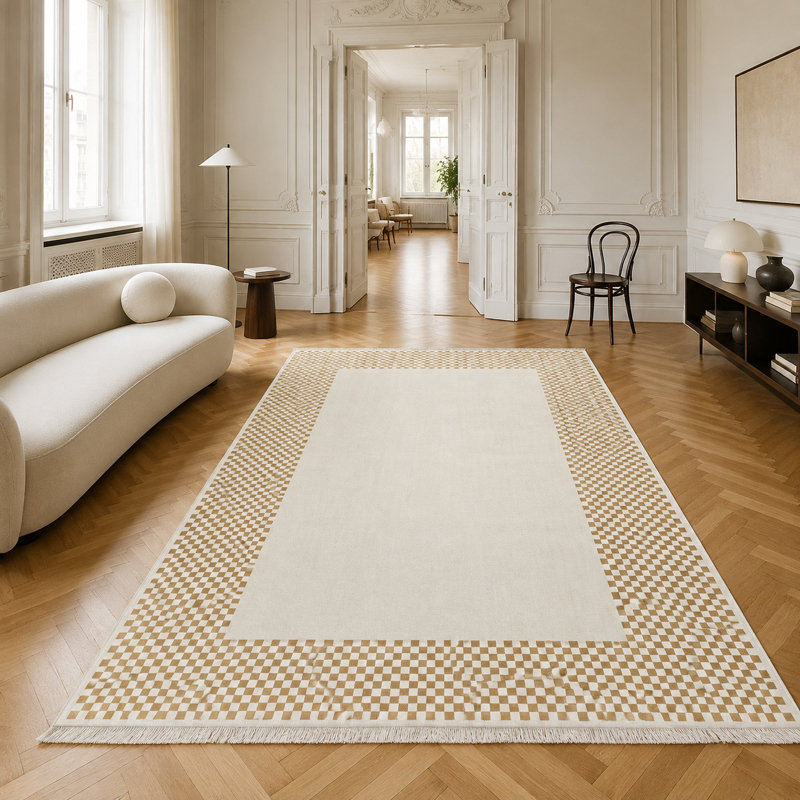 Geometric Cotton and Chenille Flatweave Area Rug, 200 x 300 cm