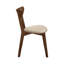 Chaise d'appoint Barriner en beige / noyer