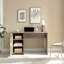 Bureau à domicile Bureau en noisette à une armoire et trois tablettes
