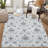 Floral Machine Washable Rug with Rubber Backing for Living Room Vintage Non-Slip Dining Room Rug Easy-Cleaning Floor Carpet for Bedroom-2019829653