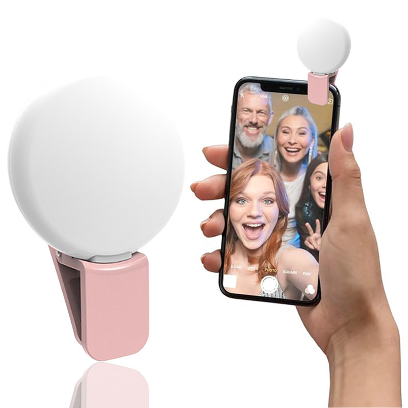 Handheld Portable  Light Mini Charging Mobile Live Streaming Pocket Light, Pink