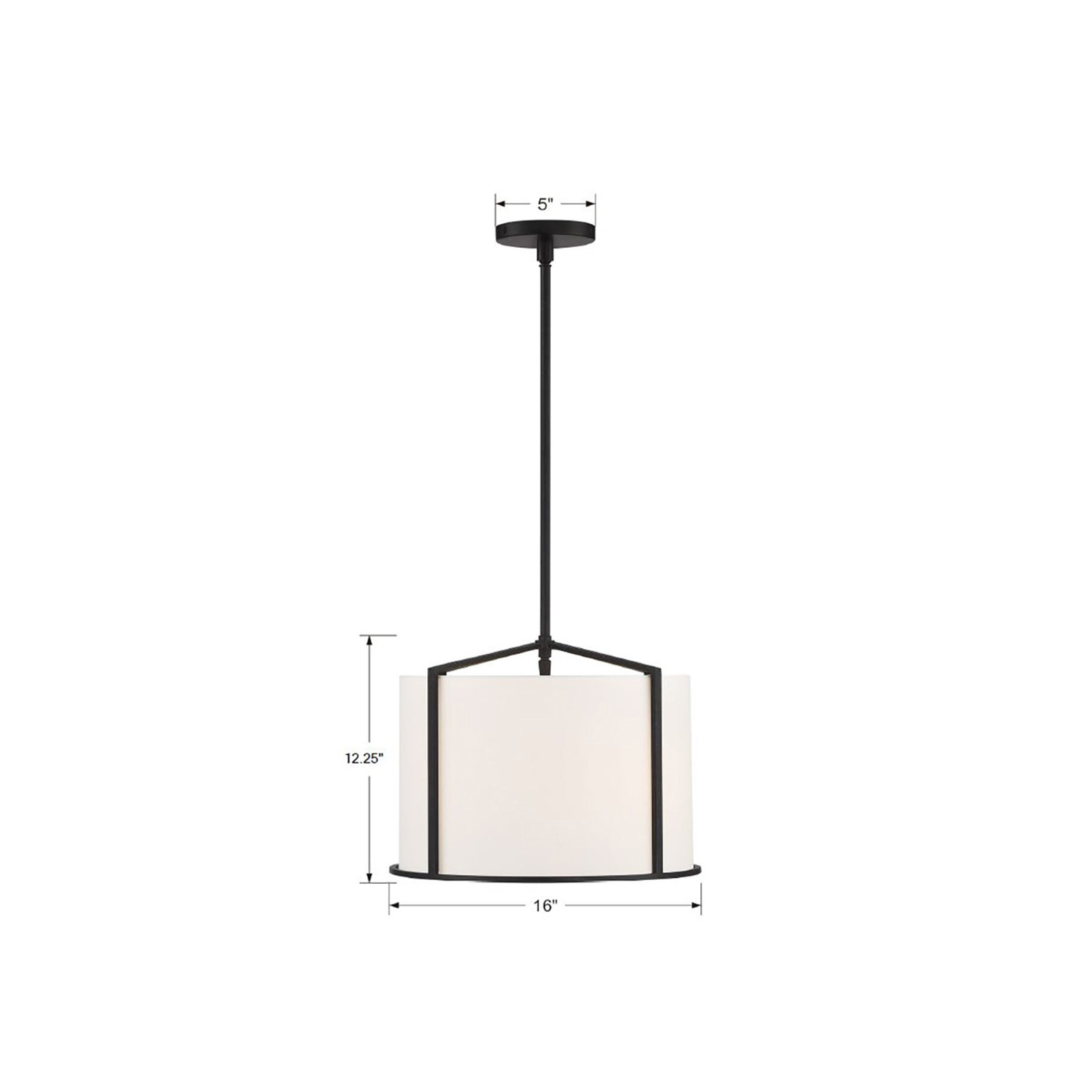 Pasadena 4 Light Silk Dimmable Pendant