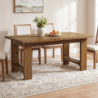 63" Solid Wood Dining Table