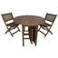 Ensemble de chaises pliantes en bois massif Goretti (ensemble de 4)
