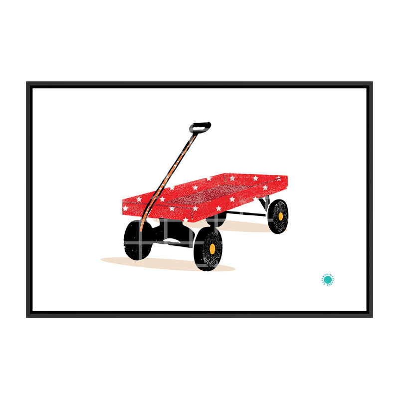 Wagon - Imprimé, Pas de tapis, H 40 po x l 60 po x 1,5 po, Toile avec cadre noir