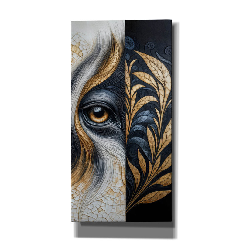  'Eyebstract 4' by Rey Klimt Canvas Wall Art, 30" x 60"