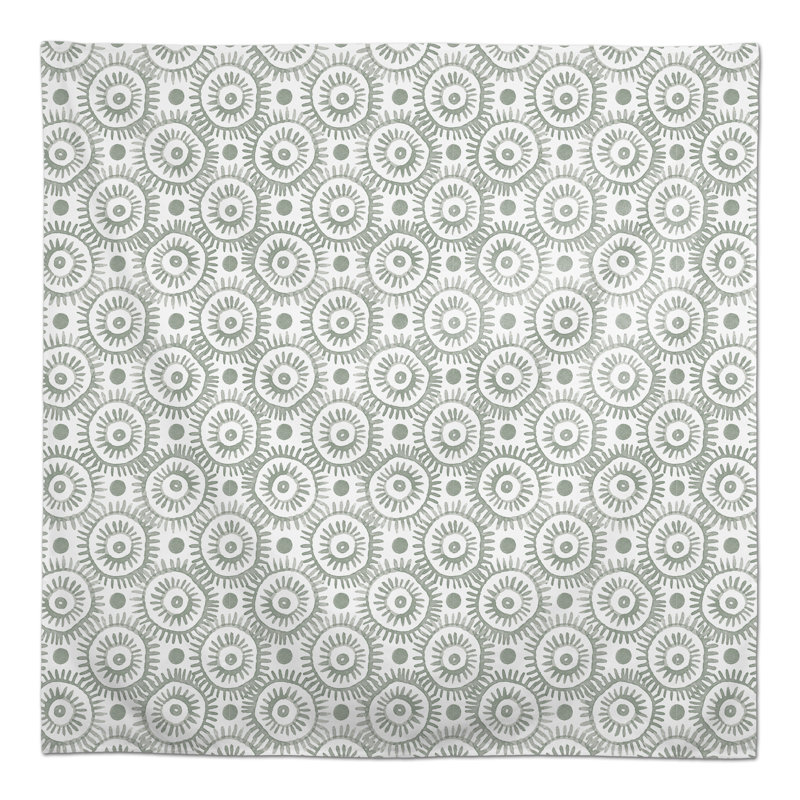 Geometric Square Tablecloth, Green