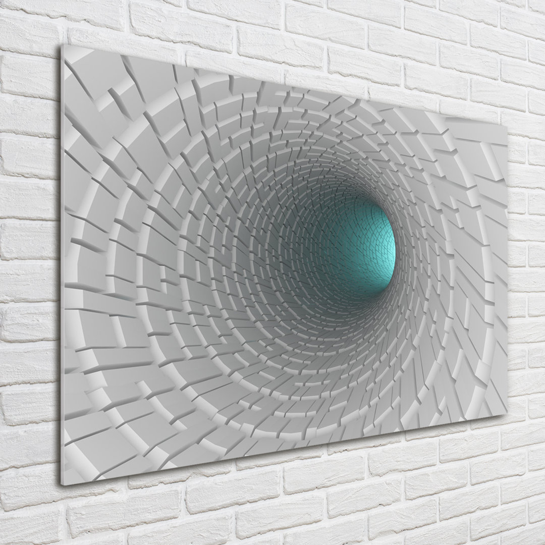 Glasbild 3D Tunnel