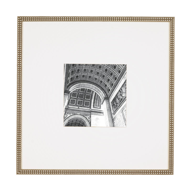 Wood Picture Frame - Set of 6 with Mat, Silver, 5" x 5"