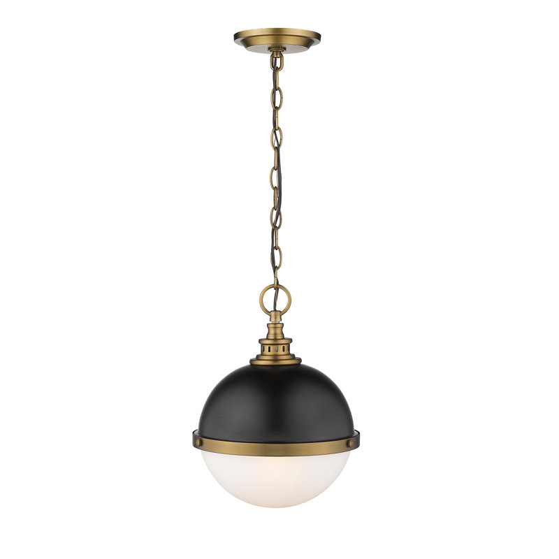 Barriffe 2 - Light Single Pendant, Matte Black/Factory Bronze