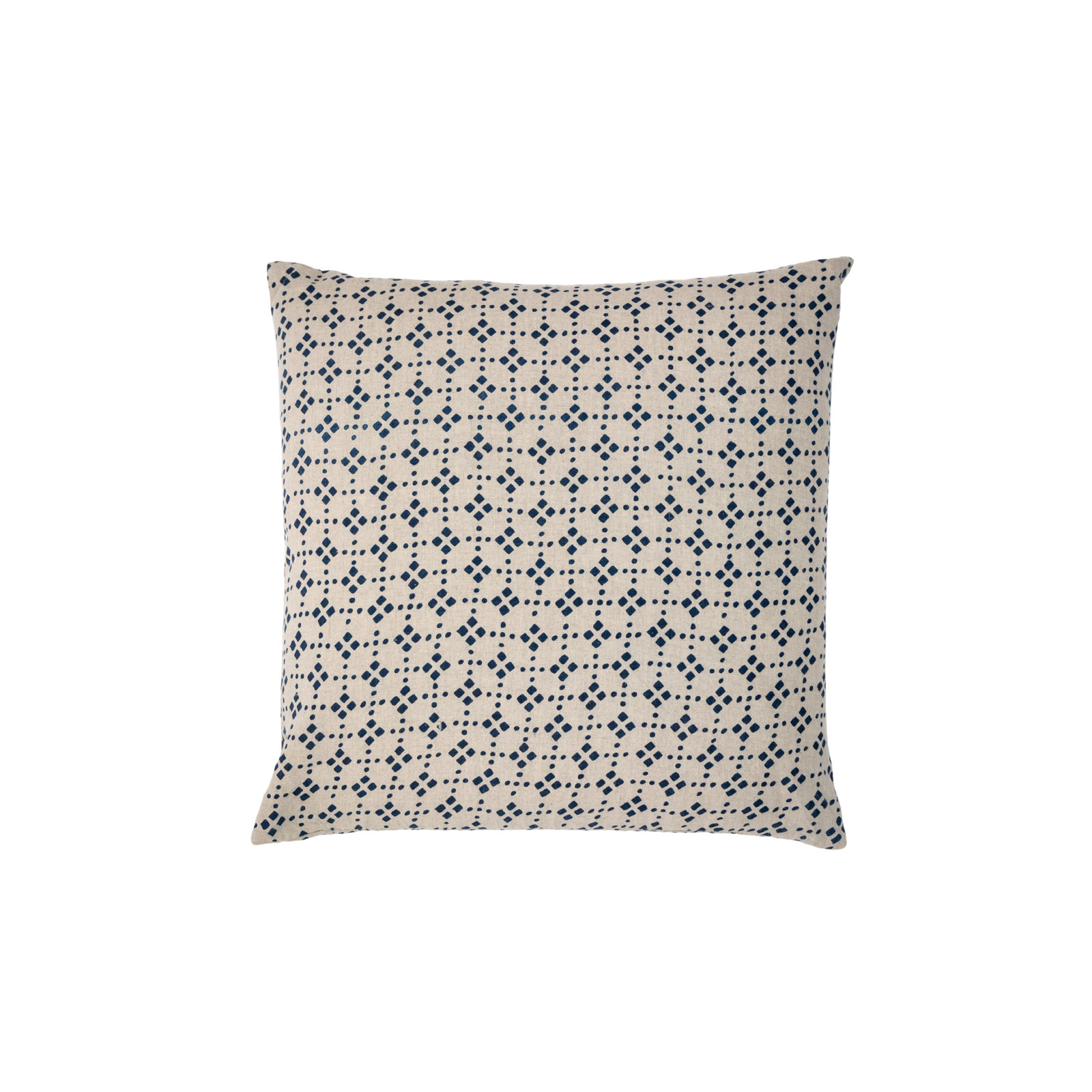 20" x 20" Linen Accent Pillow, Blue Polka Dots