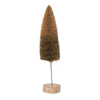 Sisal Bottle Brush Tree With Wood Base