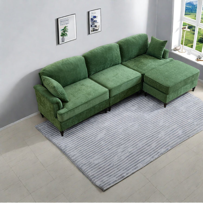Compression Multifunctional Sectionals Chenille Modern Home Sofa