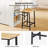 47.2" Kitchen Dining Table Set With 2 Stools And Drop Leaf-1608053885