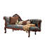 77.17"American-style solid wood upholstered princess chair