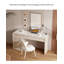 Bureau en bois massif de style français crème avec tiroirs-662491321