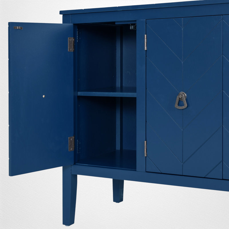 37" Sideboard with Cabinets, Navy Blue
