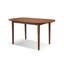 Table de salle à manger brune en bois massif ovale