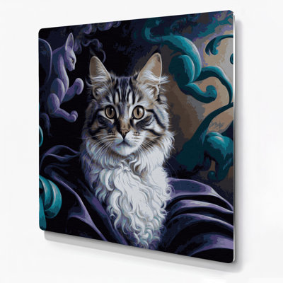 Cats Foldex Grey Metal Wall Art