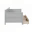Lit de jour simple en bois de pin avec deux tiroirs de rangement, gris-63355067