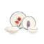 Service de table en céramique 24 pièces Dilesh, 100% grès céramique, comprend 6 assiettes de service (10,2 po), 6 assiettes (7,1 po), 6 assiettes à gâteau (7,9 po), 6 bols (4,7 po) | Antibactérien, facile à nettoyer, résistant aux chocs thermiques, va au lave-vaisselle et au micro-ondes