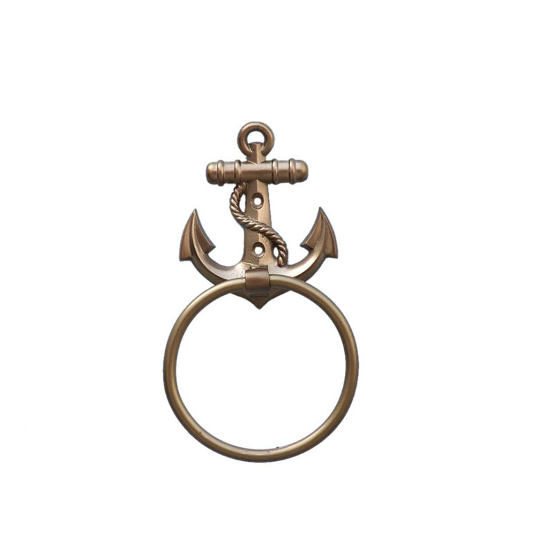 Anneau à serviettes anchor, Laiton antique