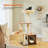 43.3" Wooden Modern Cat Tower Brown-1643318080