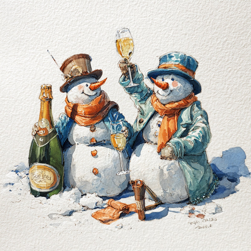«Snow Celebration», art mural sur toile tendue, H 30 po x l 30 po