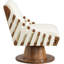 Fauteuil d'appoint pivotant en cuir Quinton-80623748-80623751