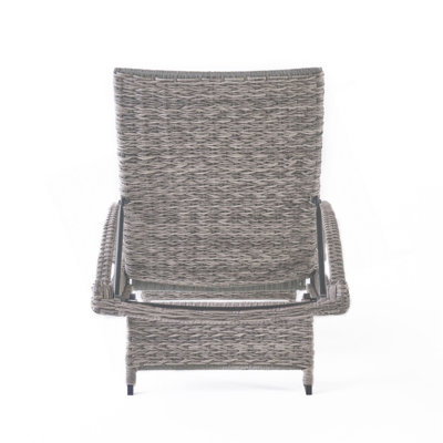 CRETE WICKER CHAISE LOUNGE