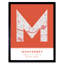 Monterrey City Map Monterrey Mexico City Map Orange - Single Picture Frame Typography