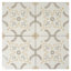 Palmera 9x9 Muted WYG Porcelain Floral Square Wall and Floor Tile (6.96 sq ft/case) - 13 Pack