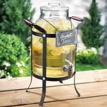 Glass Beverage Dispenser with Iron Stand - Please B Seated – Tents
