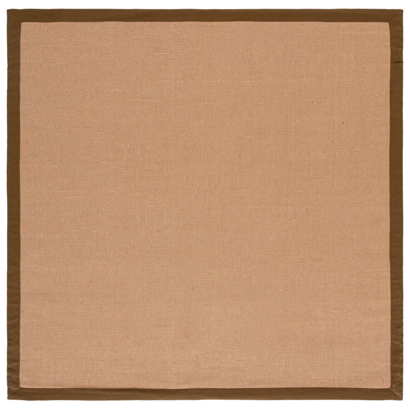 Natural Fiber 194 Flatweave 85% Jute; 10% Latex; 5% Cotton No Pattern Rug, Square 6'