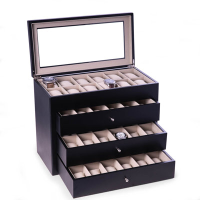 Wood Watch Box + Drawers