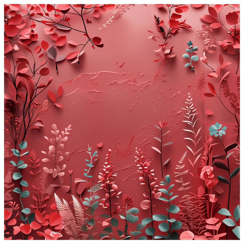 Coussin Floral, 16 x 16 inches
