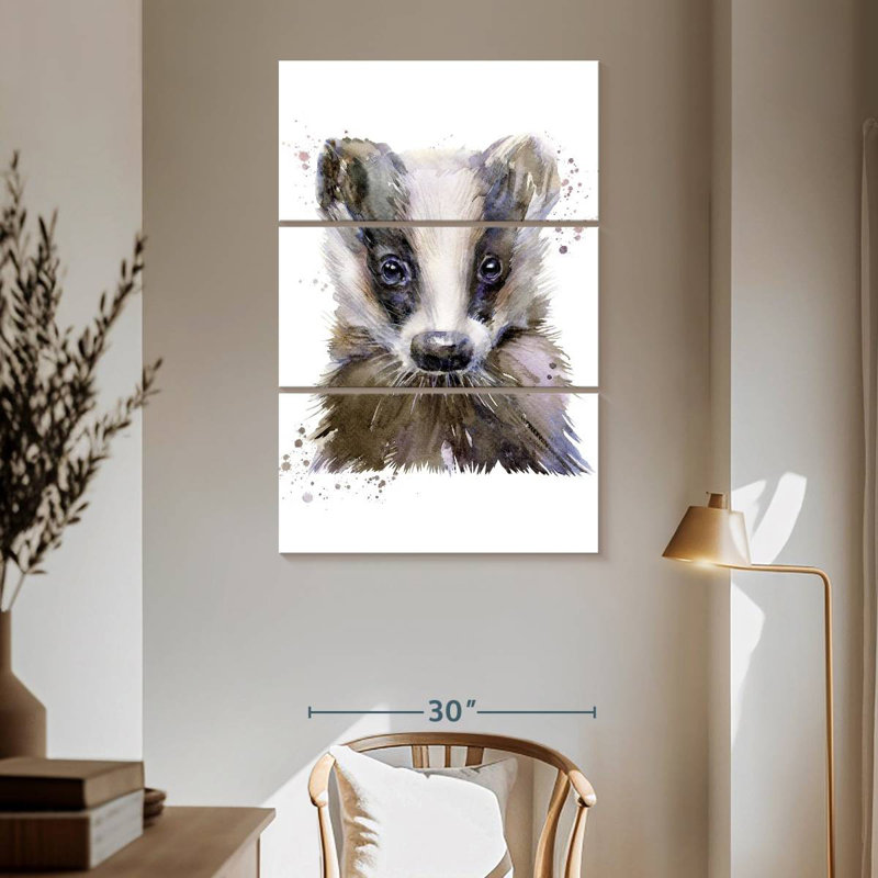 Brampt Badger Portrait, 65" H x 42" W