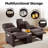Manual Reclining Loveseat With Center Console, Cup Holders & Storage, Push-Back Recliner Sofa With Pillows For Living Room-226831569