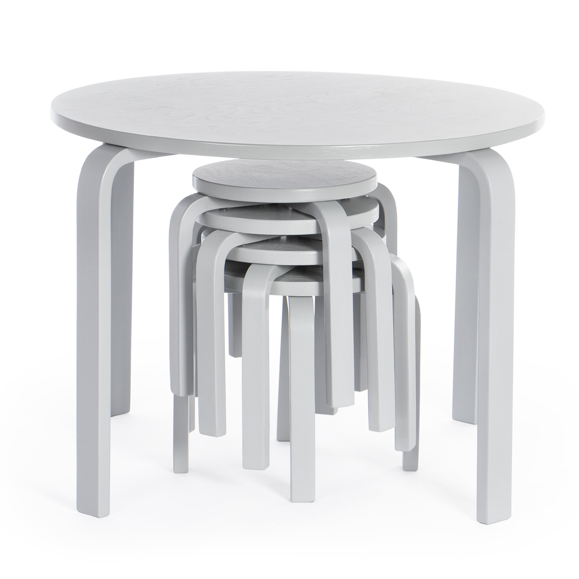 Stacking Stools Table Stainless Steel Mount Shank Threaded Pipe Guidecraft Nordic Table ...