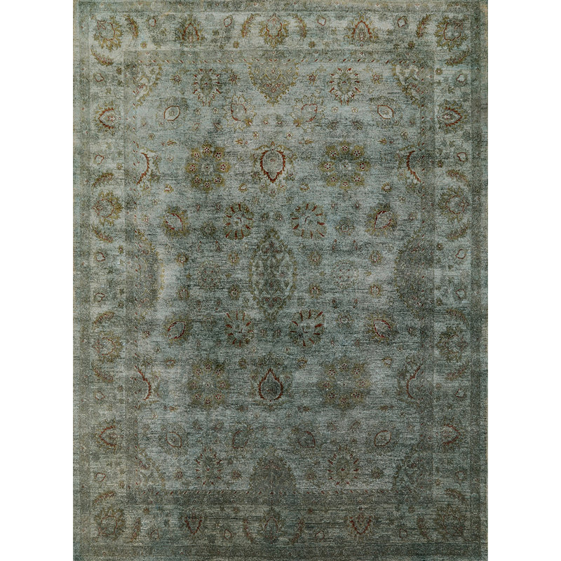 Tapis vert olive Roquefort, Carré 3 pi